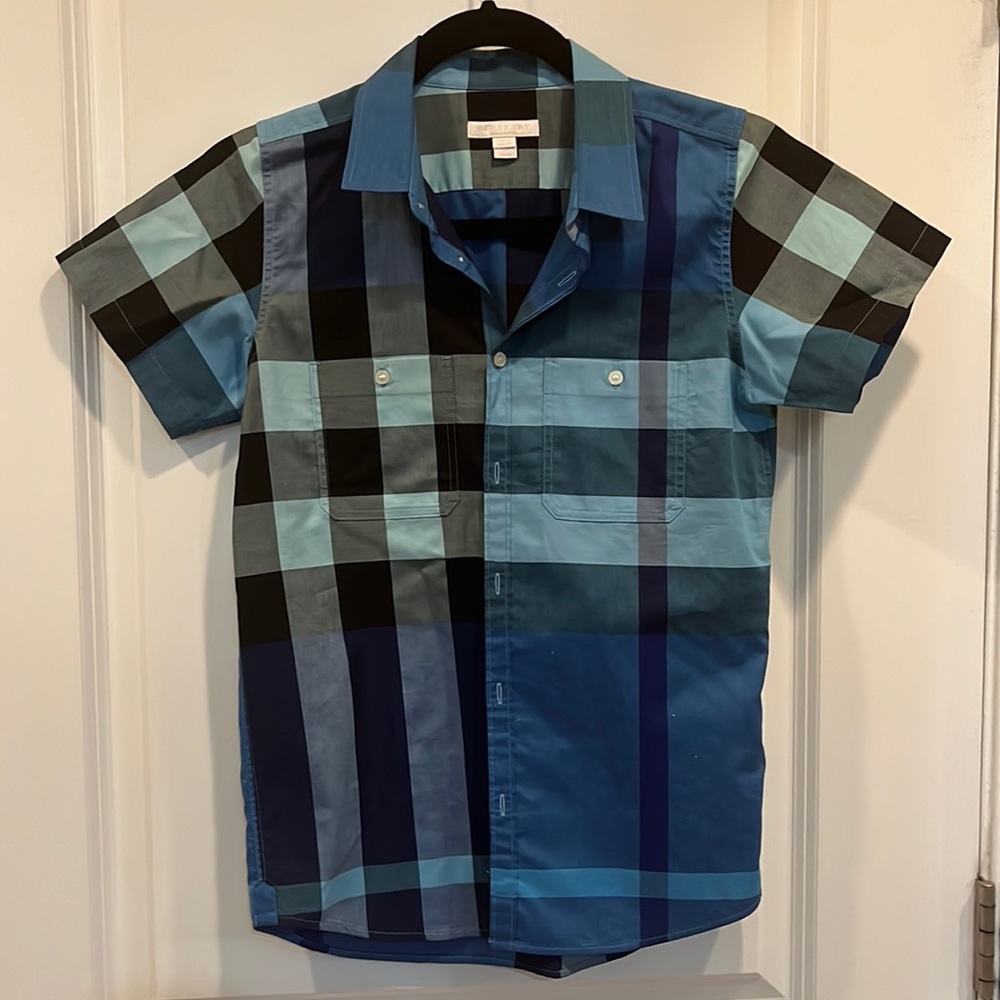 Burberry plaid boys shirt